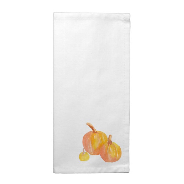 Three Pumpkins Cloth Napkin (Half Fold)