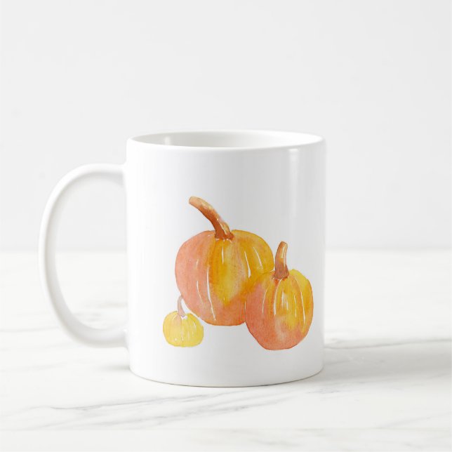 Three Pumpkins Coffee Mug (Left)