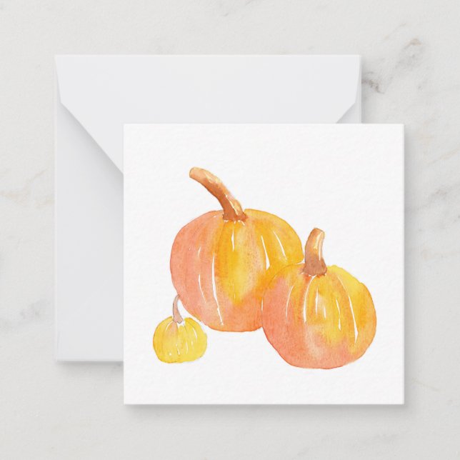 Three Pumpkins Note Card (Front)
