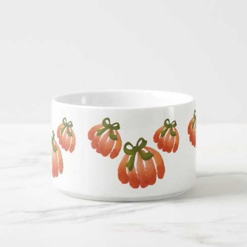 Three Pumpkins Pattern Chili Bowl