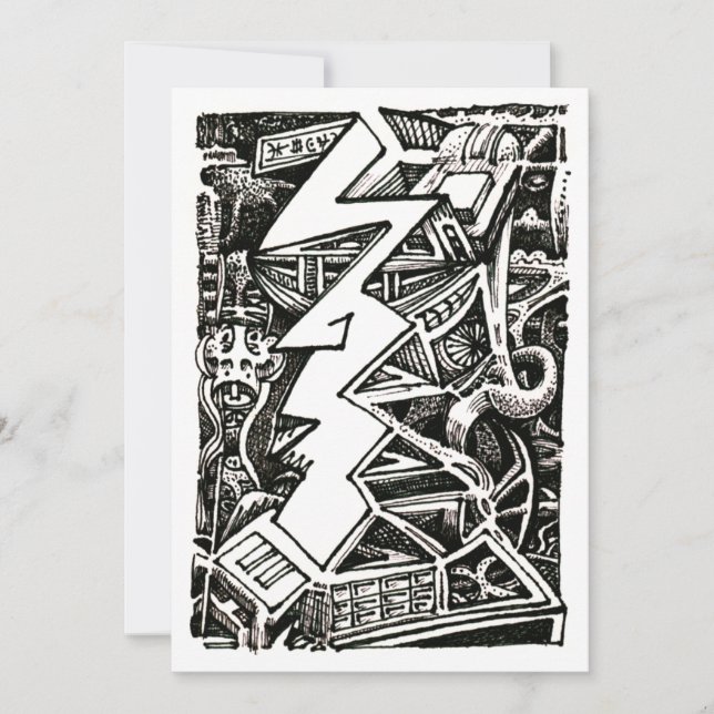 Three Quarter Flat Card (Front)