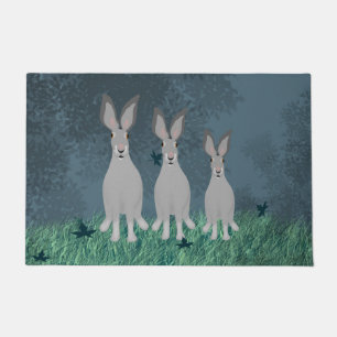 Three Rabbits Doormat
