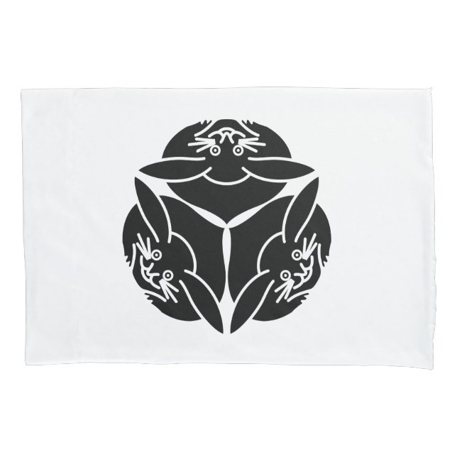 Three rabbits pillow case (Front)