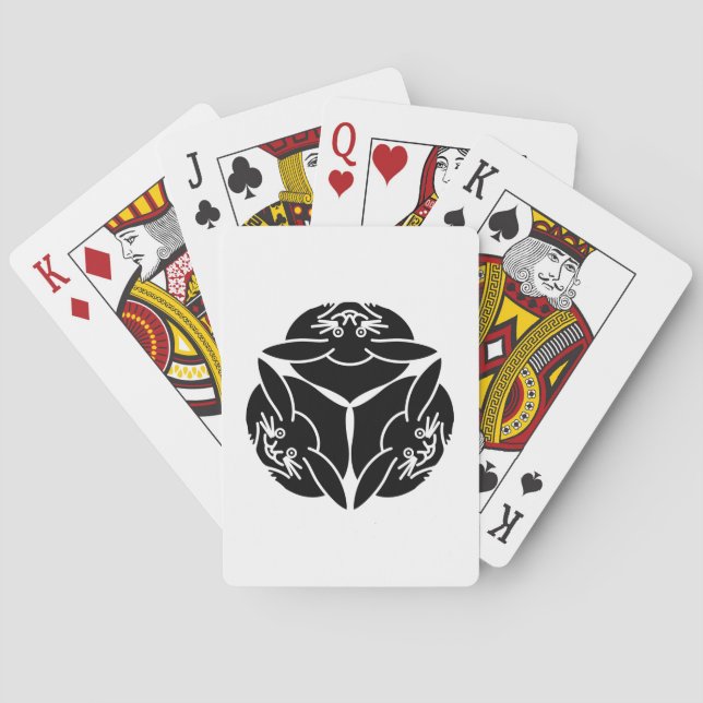 Three rabbits poker cards (Back)