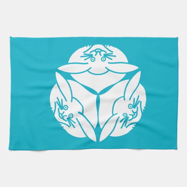 Three rabbits towel (Horizontal)