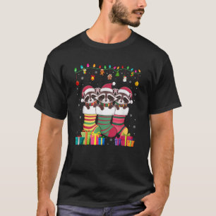 Three Raccoon in Sock Funny Boys Girls Kids Christ T-Shirt