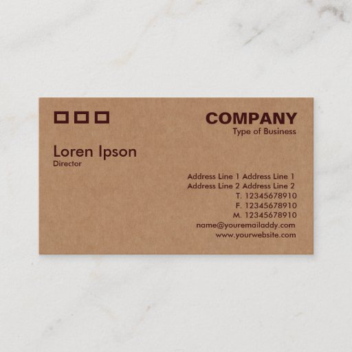 Customizable Three Rectangles - Cardboard Box Texture Business Card