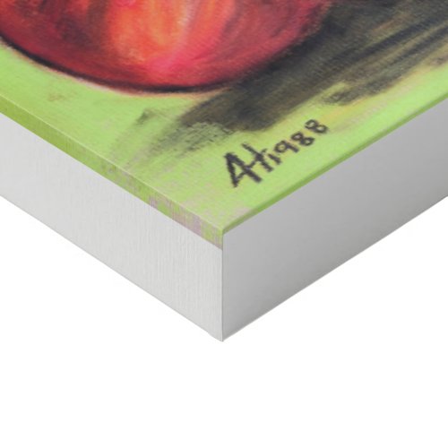 Three Red Apples Fine Art Faux Canvas Print