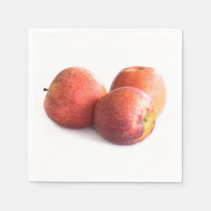 Three red apples napkins