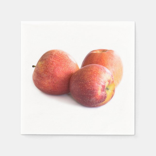 Three red apples napkins (Front)