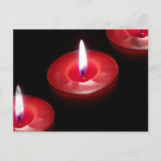 Three Red Candles Postcard