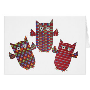Three Red Owls Cards