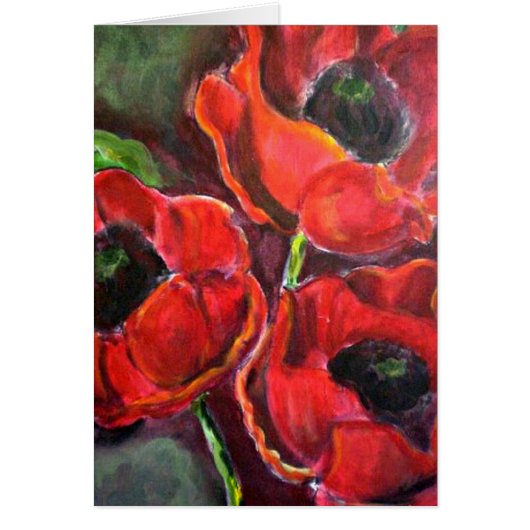 Three Red Poppies Cards (Front)