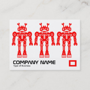 Three Red Robots Business Card