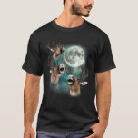 Three Reindeer Moon 3 Howling Magic Meme Cursed  T-Shirt
