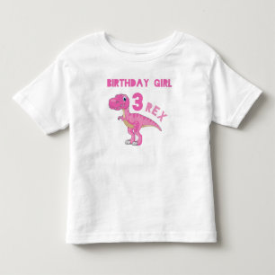 three rex birthday shirt