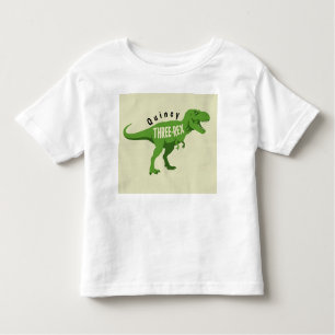 Three-rex birthday T-shirt with any name