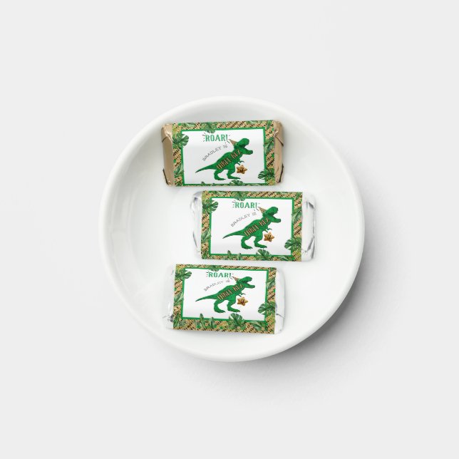 Three-Rex Dinosaur 3rd Birthday Hershey's Miniatures (Plate)