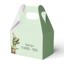 Three-Rex Dinosaur Birthday Party  | Green  Favor Boxes