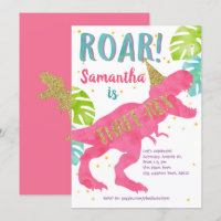 Three-rex, Dinosaur, Girl, Third Birthday