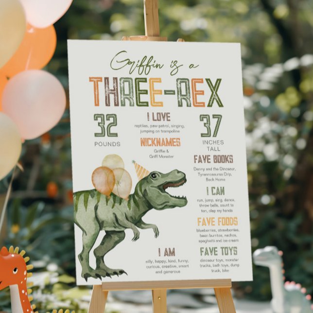 Three-Rex Milestone Year Board (Creator Uploaded)