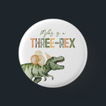 Three-Rex Party Button<br><div class="desc">Dinosaur Party Button

Ready to be personalized by you!</div>