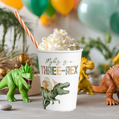 Three_Rex Party Paper Cups