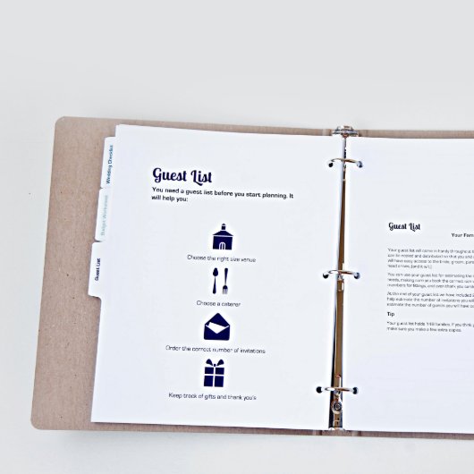 Three Ring Binder Wedding Planning Kit (Peek Inside)