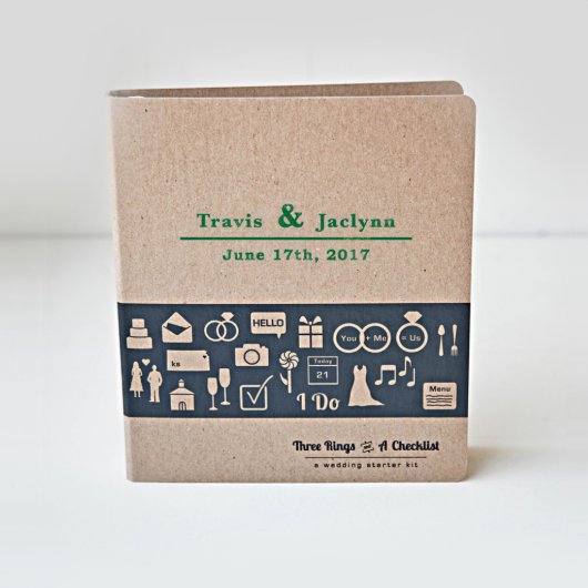 Three Ring Binder Wedding Planning Kit (Front)