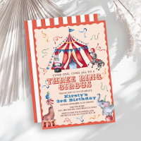 Three Ring Circus Carnival Animals 3rd Birthday