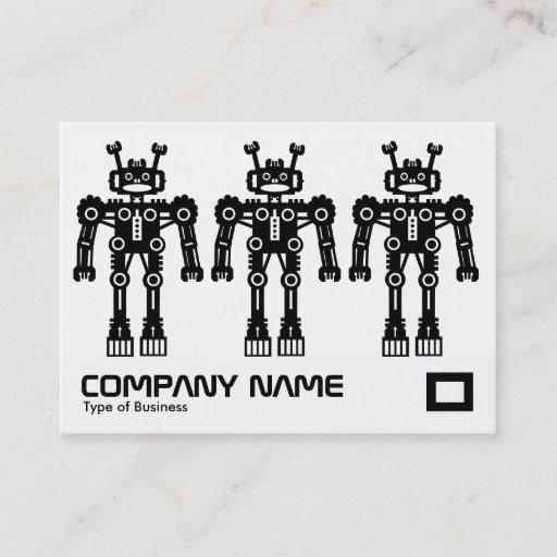 Customizable Three Robots Business Cards
