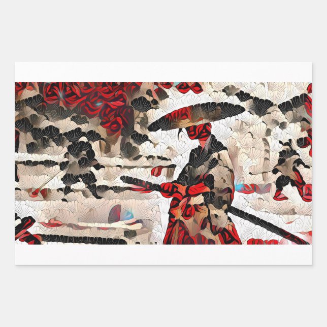 Three Ronin by NFT Artisans Wrapping Paper Sheets (Front)