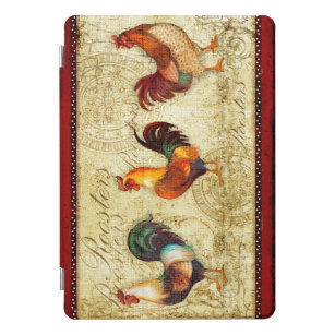 Three Roosters iPad Pro Cover