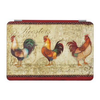 Three Roosters Ipad Mini Cover by AuraEditions at Zazzle