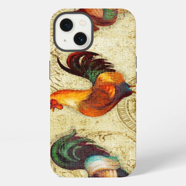Three Roosters Iphone Case (Back)