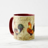 Three Roosters Mug (Front Left)