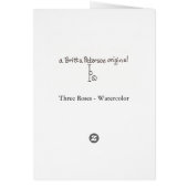 Three Roses - Watercolor (Back)