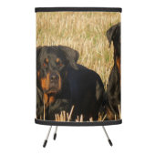 Three Rottweiler Dogs - Pack of Rotties Tripod Lamp (Left)