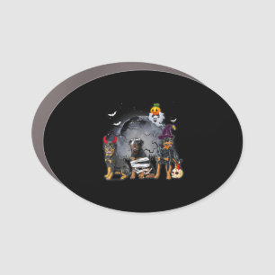 Three Rottweilers Satan Witch Mummy Halloween Cost Car Magnet
