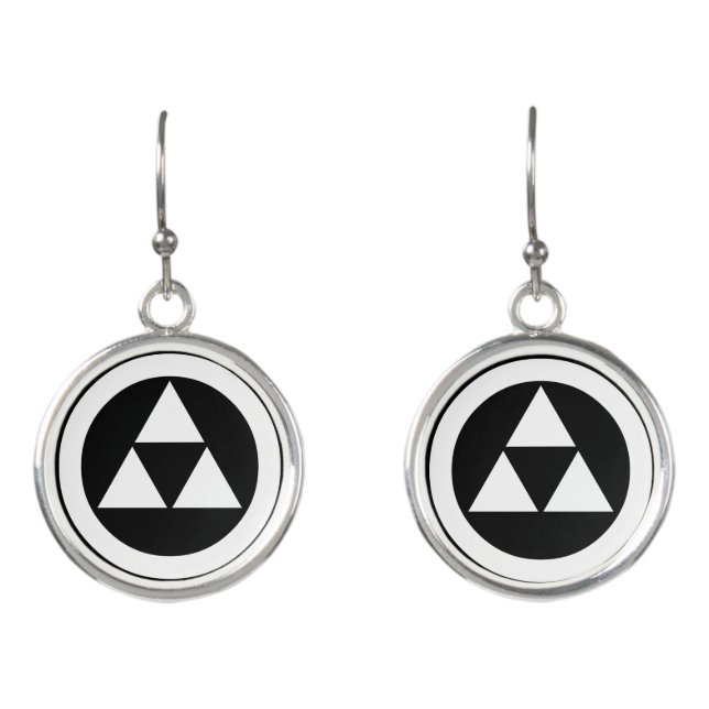 three round scales earrings (Front)