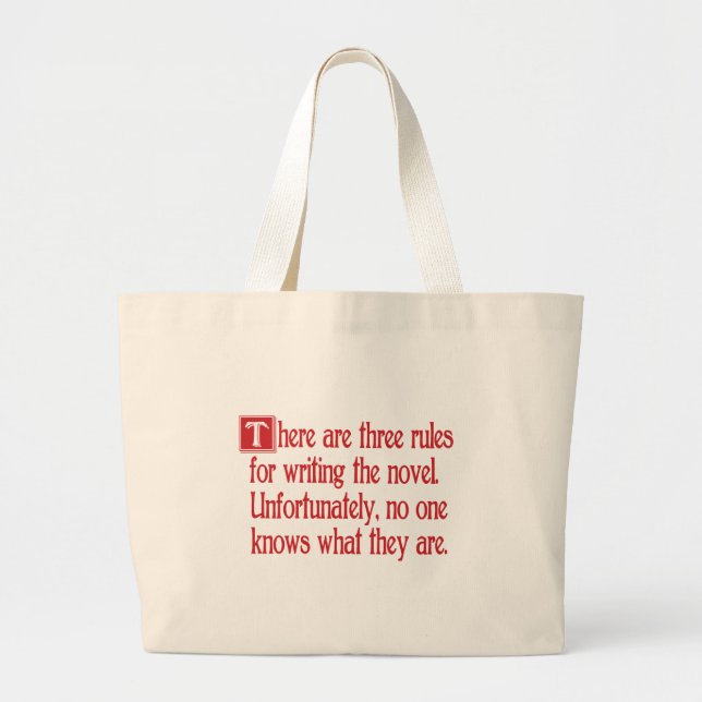 Three Rules Large Tote Bag (Front)