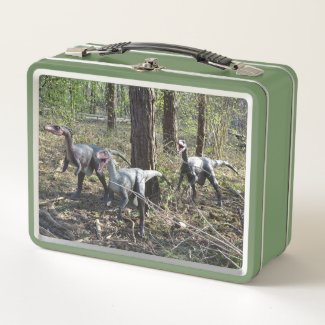 Three Running Dinosaurs Lunchbox