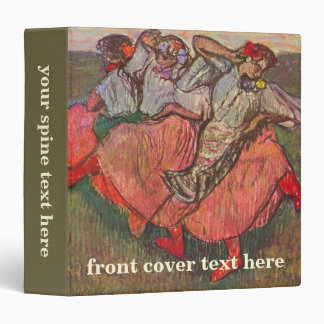 Three Russian Dancers by Edgar Degas 3 Ring Binder