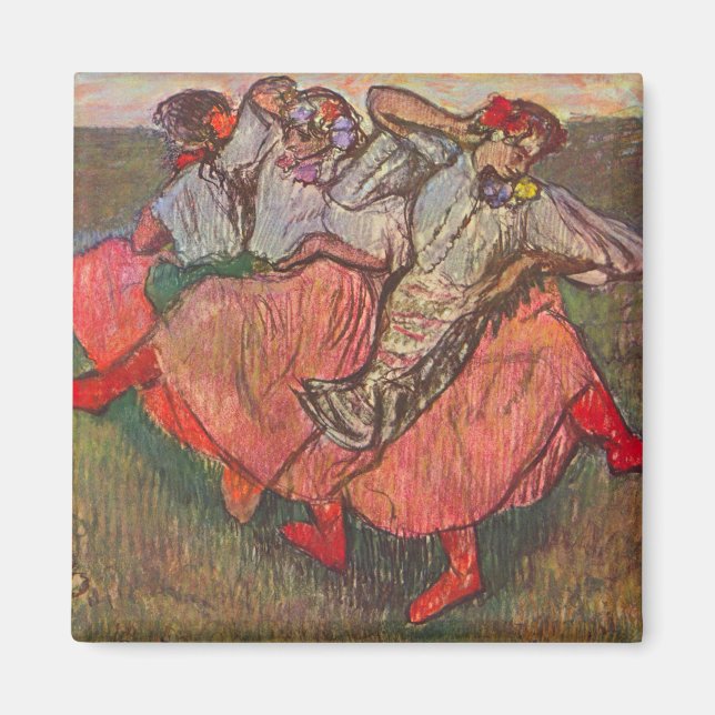 Three Russian Dancers by Edgar Degas Magnet (Front)