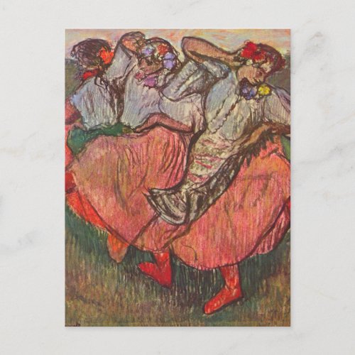 Three Russian Dancers by Edgar Degas Postcard