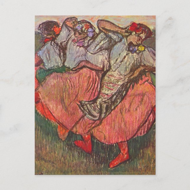 Three Russian Dancers by Edgar Degas Postcard (Front)