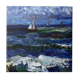 Three Sailboats Ceramic Tile