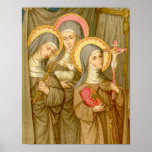 Three Saints of the Poor Clares (SAU 027) 11&quot;x14&quot; Poster