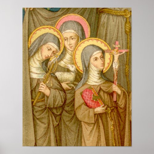 Three Saints of the Poor Clares SAU 027 11x14 Poster