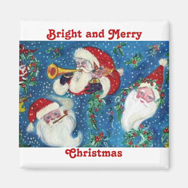THREE SANTA MAGNET (Front)